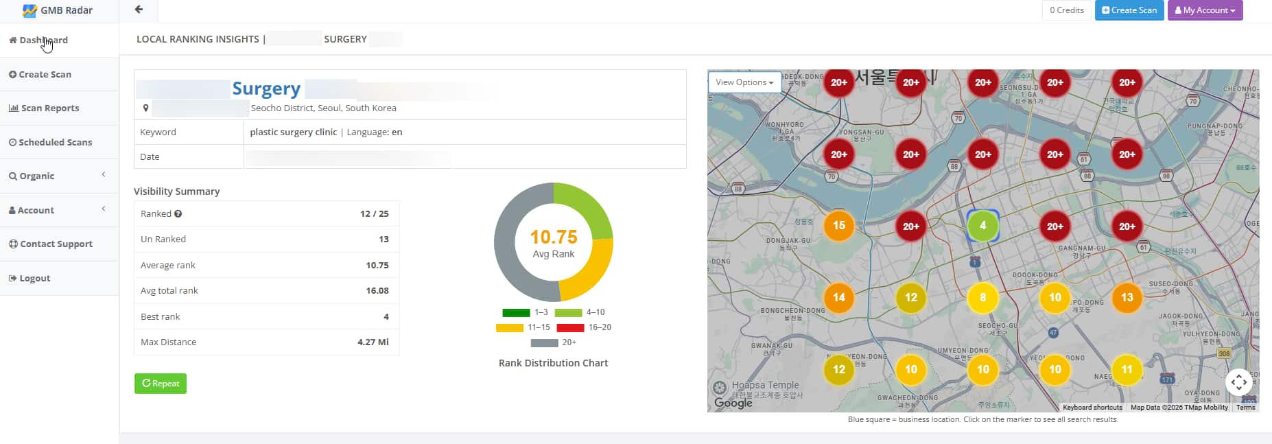 Google Maps Rank Tracker GMB Radar